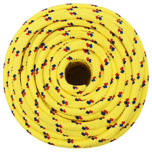 vidaXL Boat Rope Yellow 12 mm 250 m Polypropylene