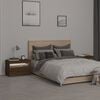 vidaXL Bedside Cabinets 2 pcs with LED Lights Brown Oak 60x35x40 cm