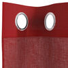vidaXL Voile Curtains with Grommets 2 pcs Wine Red
