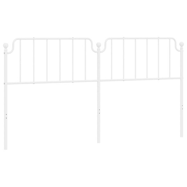 vidaXL Metal Replace Headboard White 193 cm