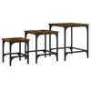 vidaXL Nesting Coffee Tables 3 pcs Smoked Oak Engineered Wood