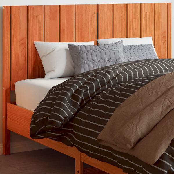 vidaXL Headboard Wax Brown 135 cm Solid Wood Pine