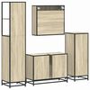 vidaXL 4 Piece Bathroom Furniture Set Sonoma Oak Engineered Wood
