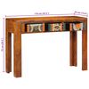 vidaXL Console Table 110x35x75 cm Solid Wood Acacia