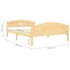 vidaXL Bed Frame without Mattress Solid Pine Wood 160x200cm