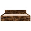 vidaXL Bed Frame with Drawers without Mattress Smoked Oak 140x190 cm