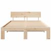 vidaXL Bed Frame with Headboard Natural 135 x 190 cm Solid Pine Wood