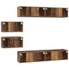vidaXL TV Cabinet Set Wall-mounted 6 pcs Old Wood Engineered Wood