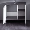 Trendteam Sink Vanity Unit with 1 Door SanDiego White and Smokey Silver