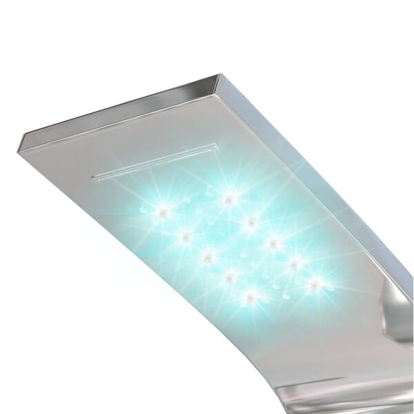 vidaXL Shower Panel System Stainless Steel Curved