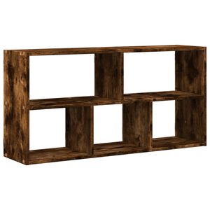 vidaXL Wall Shelf Smoked Oak 100x25x50 cm Engineered Wood
