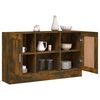 vidaXL Sideboard Smoked Oak 120x30.5x70 cm Engineered Wood