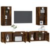 vidaXL 4 Piece TV Cabinet Set Smoked Oak Engineered Wood