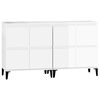 vidaXL Sideboards 2 pcs High Gloss White 60x35x70 cm Engineered Wood