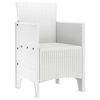 vidaXL Garden Chair 2 pcs White 53 x 49 x 85 cm PP