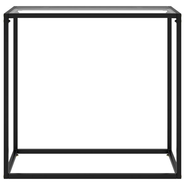 vidaXL Console Table Transparent 80x35x75 cm Tempered Glass