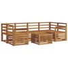 vidaXL Sofa Sets 7 pcs Natural Solid Acacia Wood