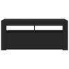 vidaXL TV Cabinet with LED Lights Black 90x35x40 cm