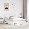 vidaXL Bed Frame with Headboard White 140 x 190 cm Engineered Wood