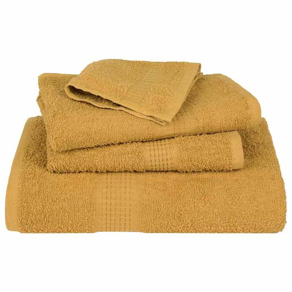 vidaXL Hand Towels "FROGN" 2 pcs Gold 50x100 cm 360 gsm