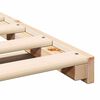 vidaXL Floor Bed Frame Brown 160 x 220 cm Solid pine wood