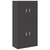 vidaXL Storage Cabinet 2 pcs Black 80 x 40 x 160 cm Steel Lockable