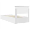 vidaXL Bed Frame with Shelf Manual White 75 x 190 cm Engineered Wood