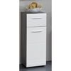 Trendteam Storage Floor Cabinet Line White and Smokey Silver