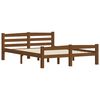 vidaXL Bed Frame without Mattress Honey Brown Solid Pinewood 120x200 cm