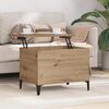 vidaXL Coffee Table Artisan Oak 60 x 44.5 x 45 cm Engineered Wood