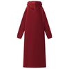 vidaXL Blanket Hoodie Bordeaux Red L Fleece and Flannel