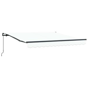 vidaXL Retractable Awning White 300 x 250 cm Polyester and Steel