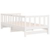 vidaXL Day Bed with Trundle without Mattress White 80x200 cm Solid Wood