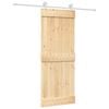 vidaXL Sliding Door 80 x 210 cm Solid Pine Wood (Untreated)
