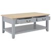 vidaXL Coffee Table Grey 100x50x41.5 cm Solid Wood Paulownia