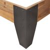 vidaXL Bed Frame without Mattress with Brushed Finish 160x200cm