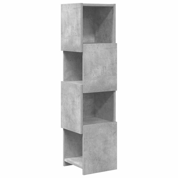 vidaXL Corner Cabinet Concrete Grey 25.5x25x102cm Engineered Wood