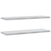 vidaXL Wall Shelves 2 pcs 100x30 cm Silver Stainless Steel