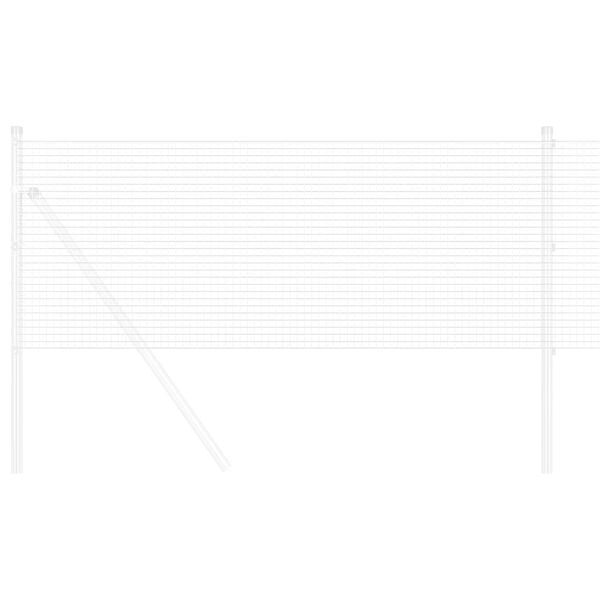 vidaXL Welded Wire Fence Silver 0.4 x 50 m