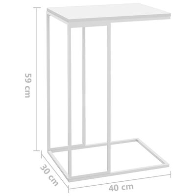 vidaXL Side Table White 40x30x59 cm Engineered Wood
