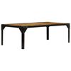 vidaXL Coffee Table Solid Rough Mango Wood and Steel 110 cm