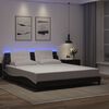 vidaXL Bed Frame with LED without Mattress "Zadar" Black and White 180x200 cm