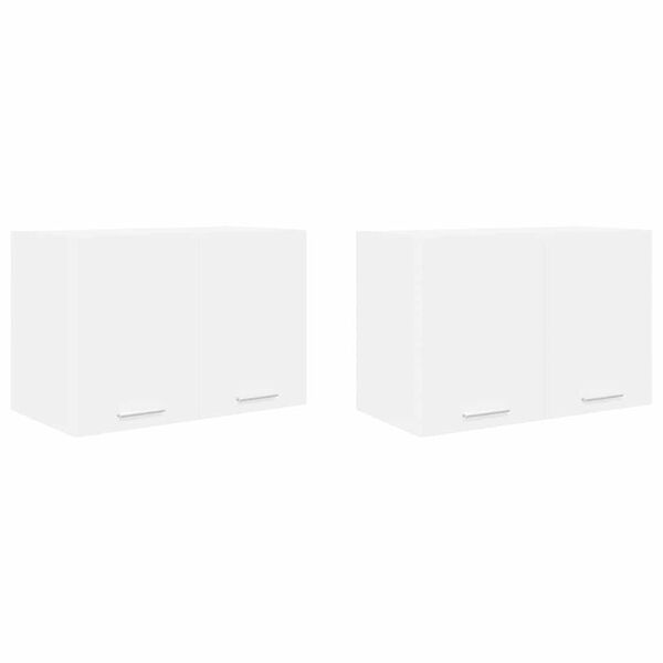 vidaXL Hanging Cabinet 2 pcs White 60 x 31 x 40 cm Engineered Wood