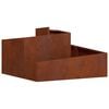 vidaXL Garden Planter Rusty 80 x 80 x 50 cm Weathering Steel