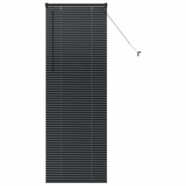 vidaXL Venetian Blinds Height Adjustable Black 175 x 55 cm Aluminium