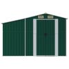 vidaXL Garden Shed Green 277x365.5x179 cm Galvanised Steel