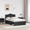 vidaXL Bed Frame with Headboard Black 120 x 200 cm Solid Pine Wood