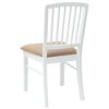 vidaXL Dining Chairs 2 pcs White 50 x 52.5 x 91 cm Solid Rubber Wood