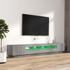 vidaXL 3 Piece TV Cabinet Set with LED Lights Grey Sonoma Engineered Wood