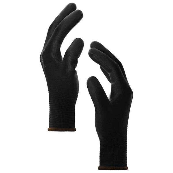 vidaXL Work Gloves 24 pcs Black 8 / M Polyester